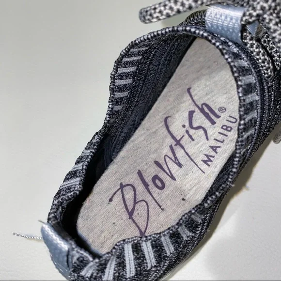 Blowfish Malibu Gray Knit Fabric Sneakers - Picture 3 of 11